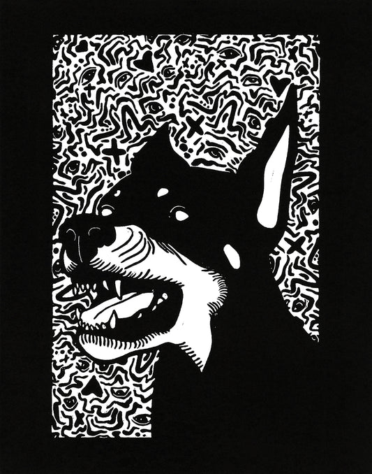 Linocut Print - Dog