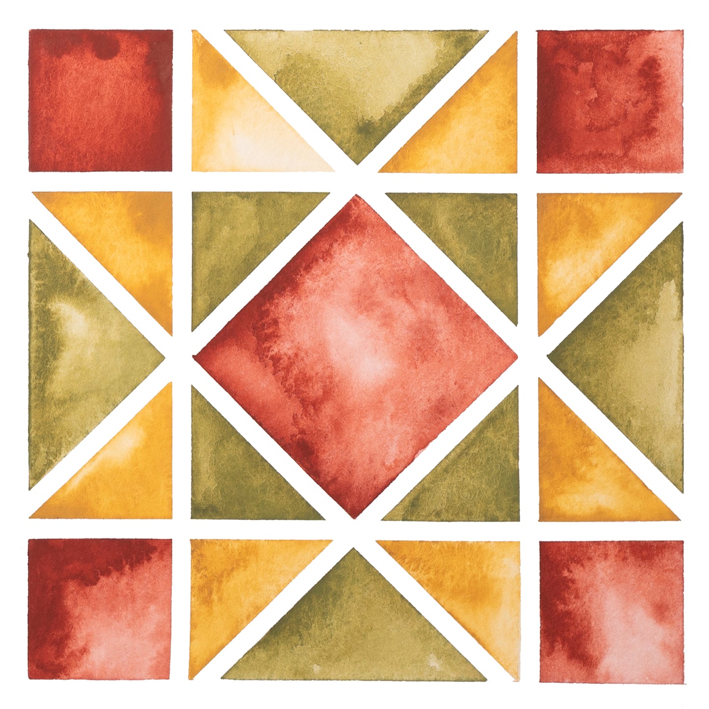 Watercolor Quilt Stars