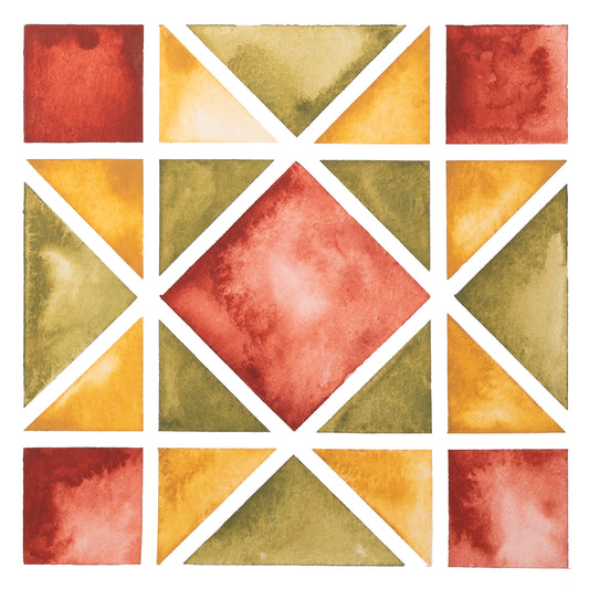 Watercolor Quilt Stars