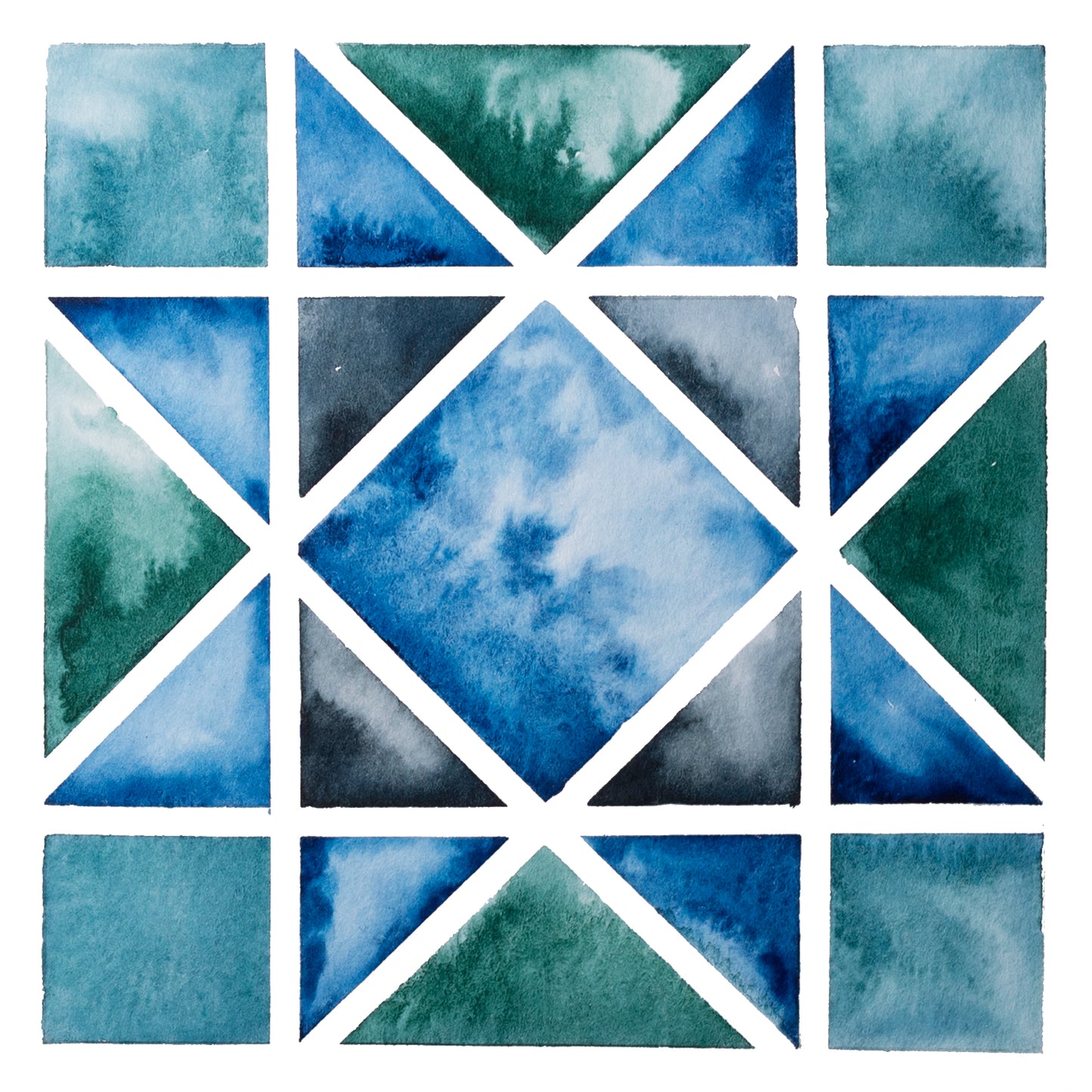 Watercolor Quilt Stars
