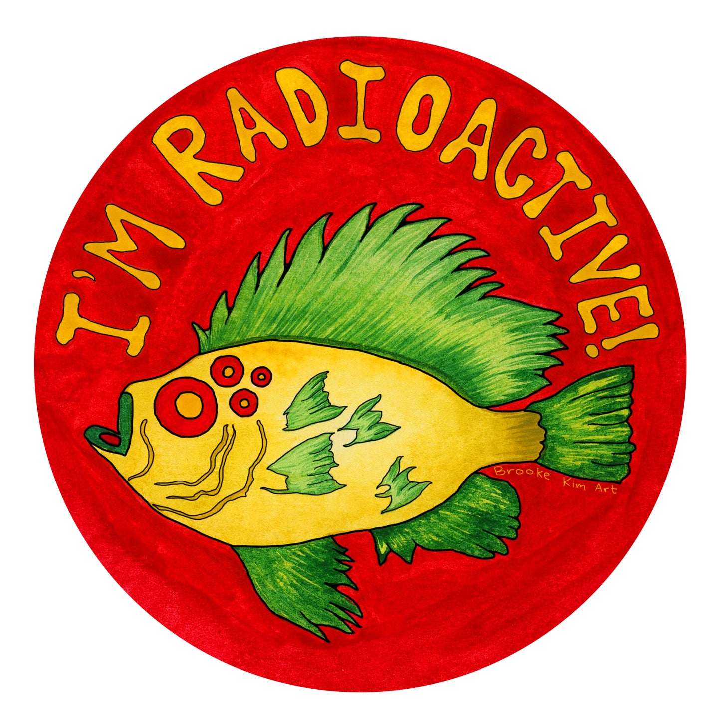 Radioactive Fish Sticker
