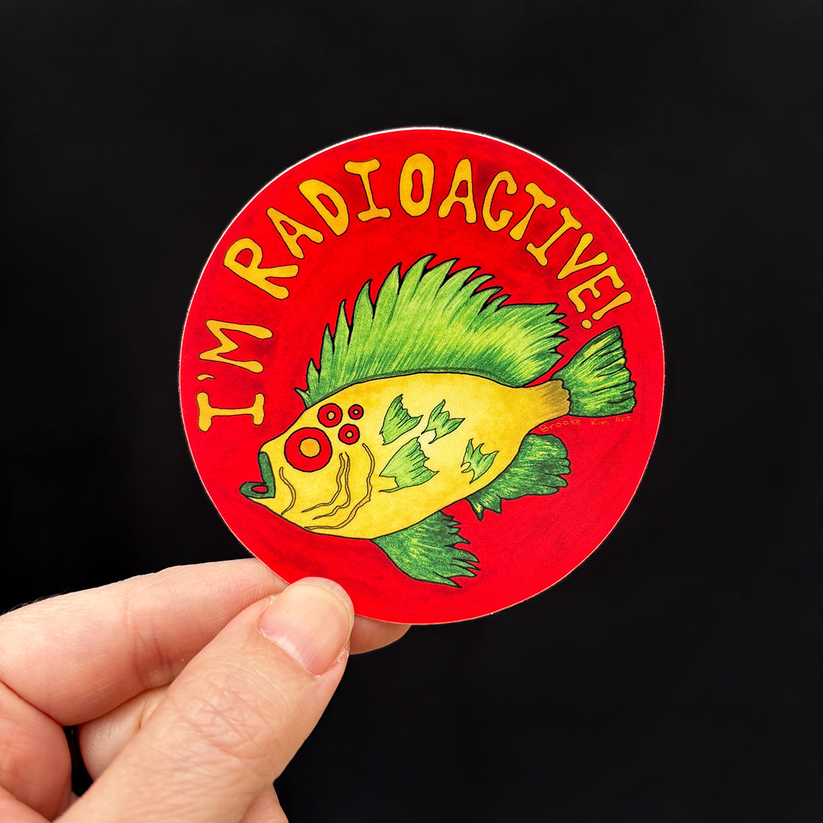 Radioactive Fish Sticker
